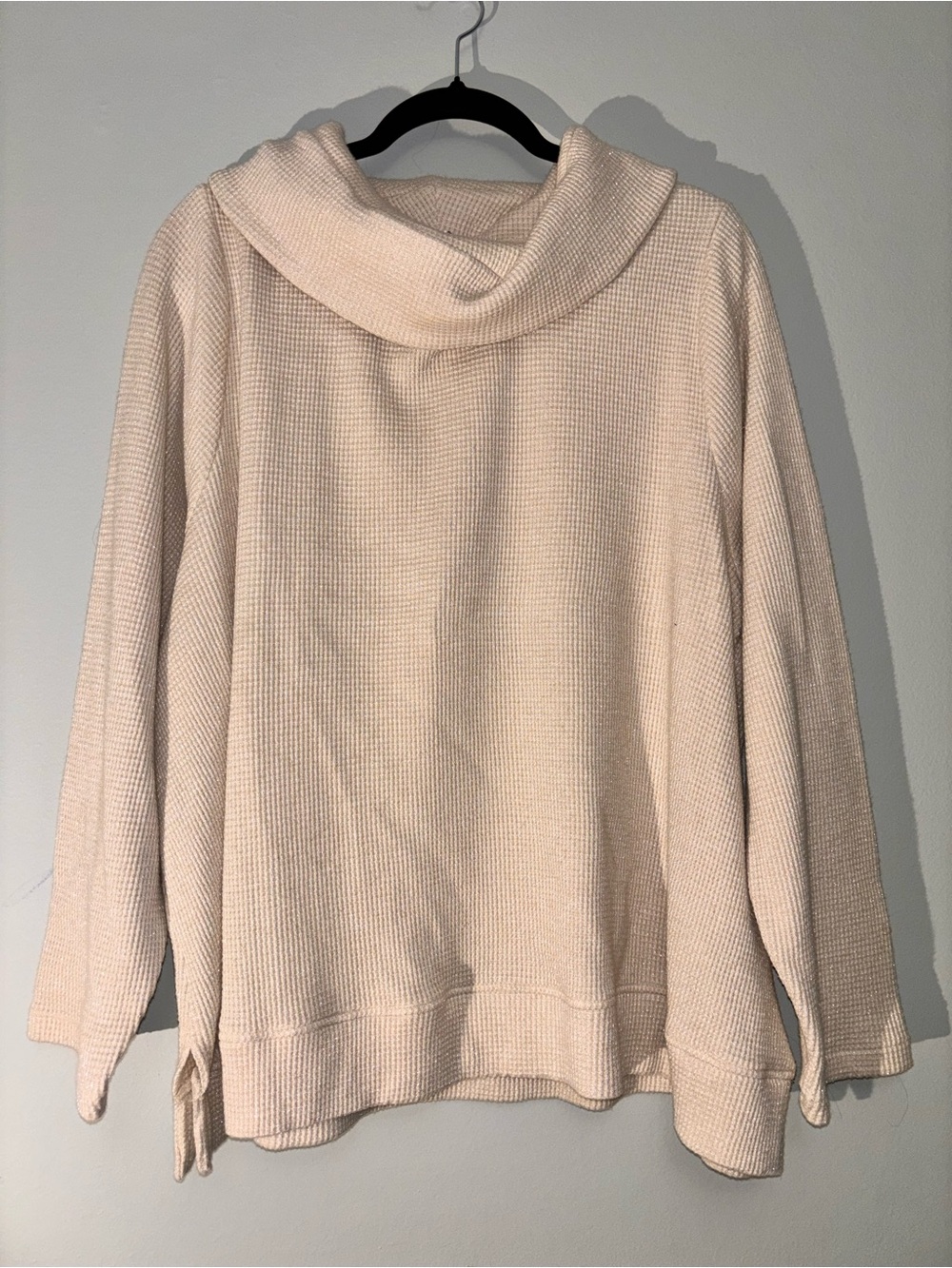 Cozy Cream Waffle-Knit Women's Sweater